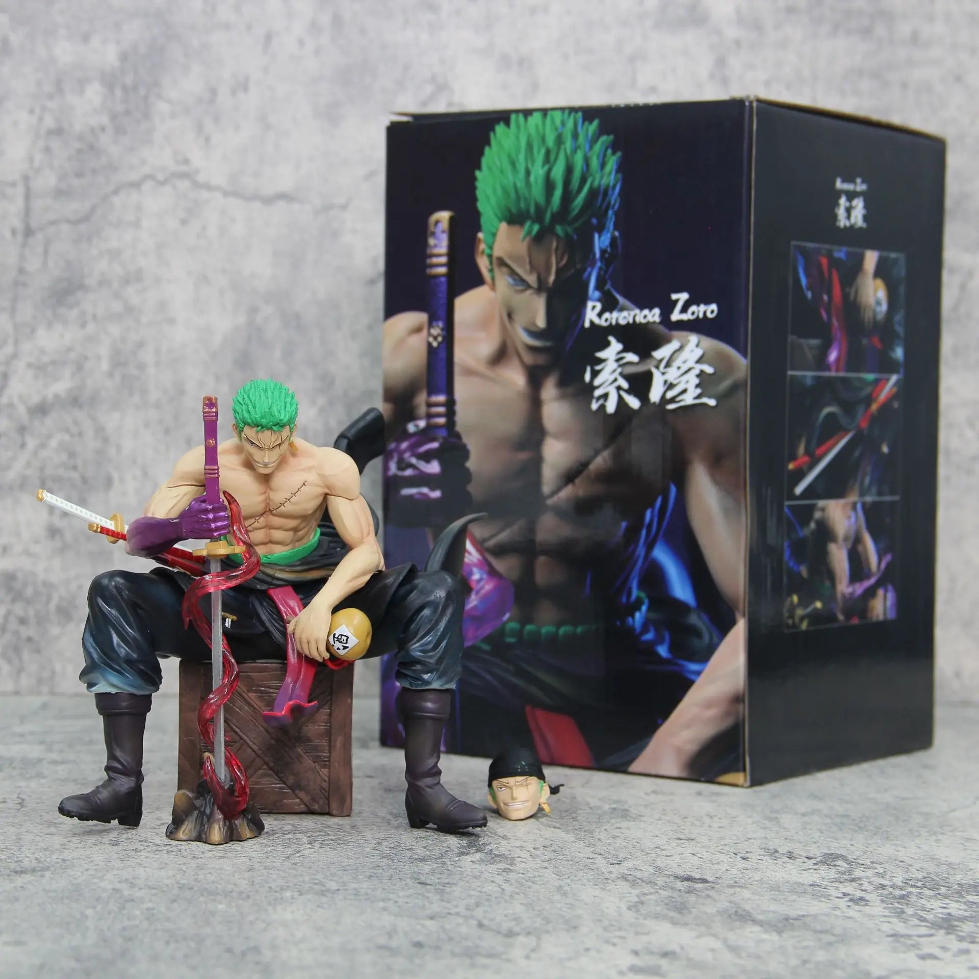 15cm One Piece Zoro Anime Figures Sit Roronoa Zoro Action Figurine 2 Heads Pvc Statue Room Collection Model Decoration Toys Gift 15cm One Piece Zoro Anime Figures Sit Roronoa Zoro Action Figurine 2 Heads Pvc Statue Room Collection Model Decoration Toys Gift